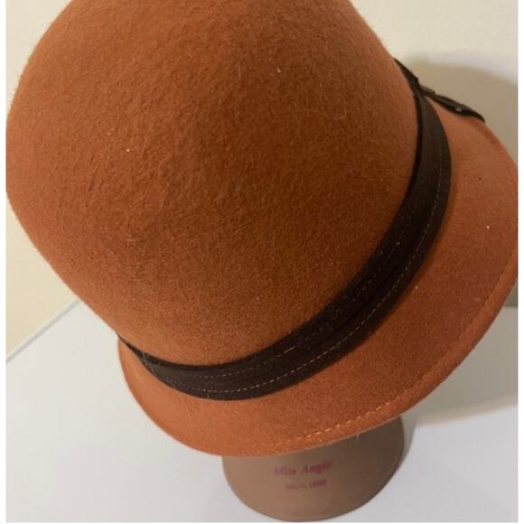 Adora Vintage Style Wool Cloche In Rust - Picture 5 of 6